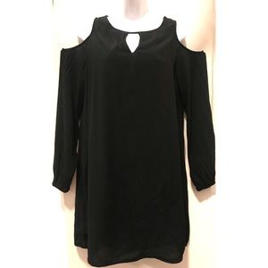 NWT Dalia Black Shoulderless Dress Small